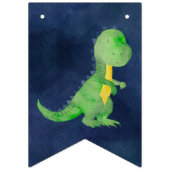 Jongen Waterverf Dinosaur Happy Birthday Banner (Eerste vlag)