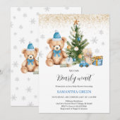 Jongen, we kunnen nauwelijks wachten op kerst Baby Kaart (Voorkant / Achterkant)