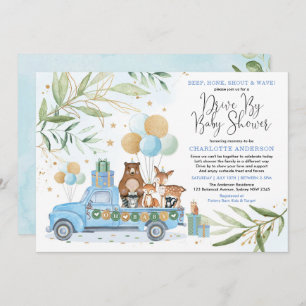 Jongen Woodland Forest Drive by Baby shower Parade Kaart