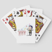 Jongen zingt met drie varkens koor pokerkaarten (Achterkant)