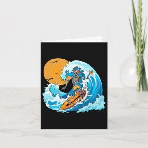 Jongen Zomer Vakantie Skelet Surfen Hawaï Hawaïaan Kaart