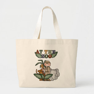 Jongen Zoo Keeper Tshirts en Gifts Grote Tote Bag