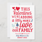 Jongen Zwangerschap Aankondiging Valentijnsdag Kaa (Voorkant)