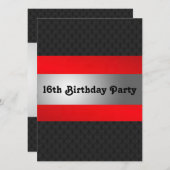 Jongen's 16e verjaardag kaart (Voorkant / Achterkant)