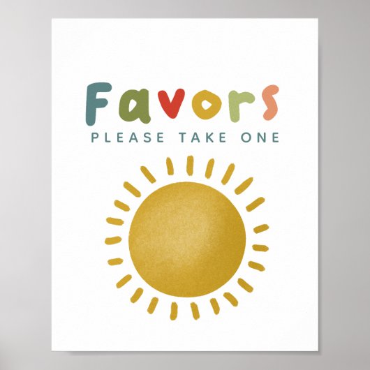 Jongens 1e reis rond de zon gunstteken poster (Voorkant)
