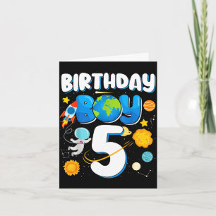 Jongens 5e verjaardag astronaut ruimte planeten vi kaart