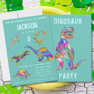 Jongens 8e Verjaardag Dinosaur T Rex Brul Feest Te Kaart