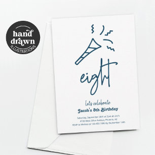 Jongens 8e Verjaardag Feest Uitnodiging