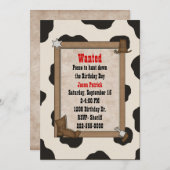 Jongen's Aangepaste Westerne Theme Birthday Uitnod Kaart (Voorkant / Achterkant)