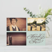 Jongens Afstuderen BEDANKT Fotokaart Aankondiging (Staand voorkant)