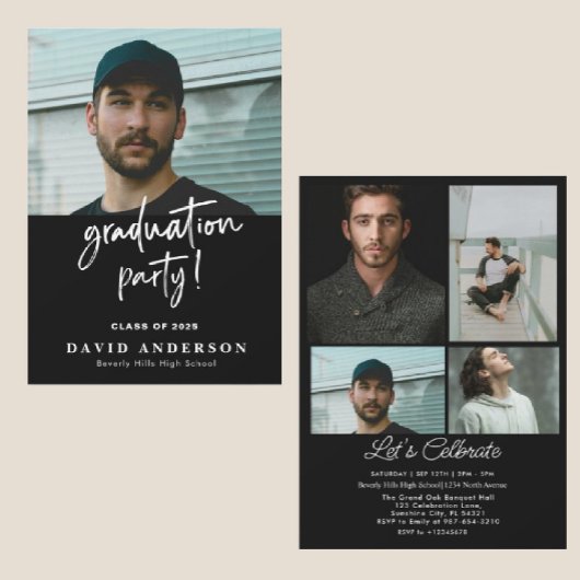 Jongens Afstuderen uitnodiging Klasse van 2025