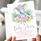Jongens Baby Elephant Baby Shower Invitations Kaart