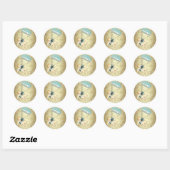 Jongens  Baby shower Ronde Sticker (Vel)