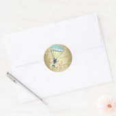 Jongens  Baby shower Ronde Sticker (Envelop)