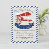 Jongens  Baby shower uitnodiging (Staand voorkant)