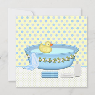 Jongens Bad Tijd Baby Shower Kaart