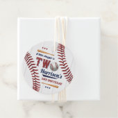 Jongens Baseball 2e verjaardag Bedankjes Labels (In situ)