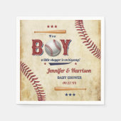 Jongens  Baseball Baby shower Servet (Voorkant)