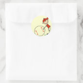 Jongens Baseball passen T-shirts en cadeautjes aan Ronde Sticker (Tas)