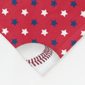 Jongens Baseball Rood Wit Blauw Aangepaste Foto w  Fleece Deken (Hoek)