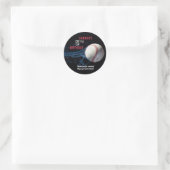 Jongens Baseball Verjaardag Sticker (Tas)