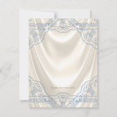 Jongens beige ivoor en blauwe doop doop doopsel kaart (Achterkant)