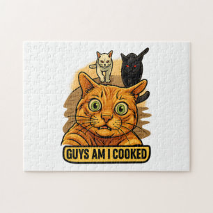 Jongens Ben Ik Gekookt? Grappige Kat Meme Paniekre Legpuzzel