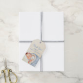 Jongens  Blauw Baby shower Cadeaulabel (Met Touw)