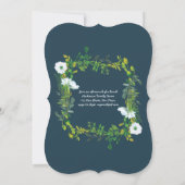 JONGENS Blauw DOOP Doopfeest Bloemmotief Kaart (Achterkant)