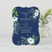 Jongens Blauw DOOPPLECHTIGHEID Botanisch Kaart (Staand voorkant)