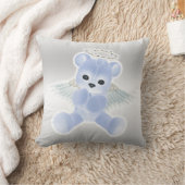 Jongen's Blauwe Engel Teddydier Kussen (Deken)