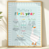 Jongens Blue Goose eerste jaar verjaardag mijlpaal