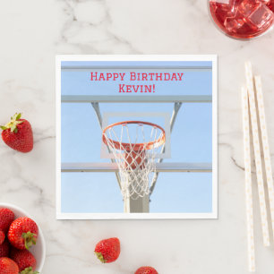 Jongens Blue Sky Verjaardag Party Basketbal Hoop Servet
