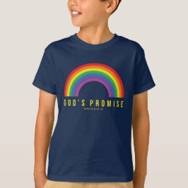 Jongen's Blue T-Shirt Rainbow God's belofte