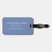 Jongen's Blue Waterverf Elephant Safari & Kinder n Bagagelabel (Achterkant horizontaal)