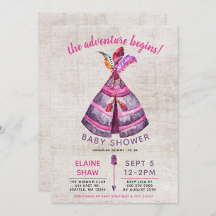 Jongens Boho TeePee Baby Shower-uitvindingen Kaart