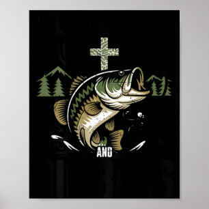 Jongens christelijke vissen geloof volgen Jezus gr Poster