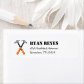 Jongens Constructiebouwer Retouradreslabel Etiket (Insitu)