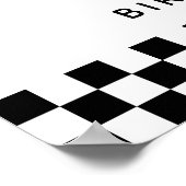 Jongens Cool Blue Racing Auto Kinderen Verjaardag Poster (Hoek)