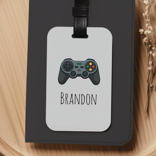 Jongens Cool Gaming Videogame Controller Kinderen Bagagelabel