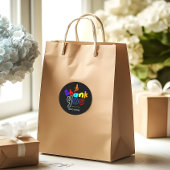 Jongens Cool Jump Neon Trampoline Verjaardagsgunst Ronde Sticker