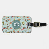 Jongens Cool Superhero Monogram en Naam Kinder Bagagelabel (Voorkant horizontaal)