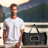 Jongens Curly Windy Wavy Wit Patroon Monogram Zwar Plunjezak