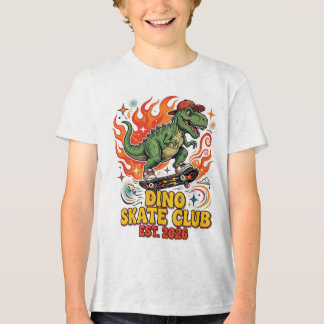 Jongens Dinosaur T-Shirt - Dino Skate Club Grappig