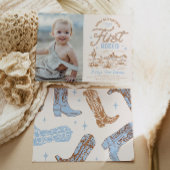 Jongens eerste Rodeo Verjaardagsuitnodiging Kaart