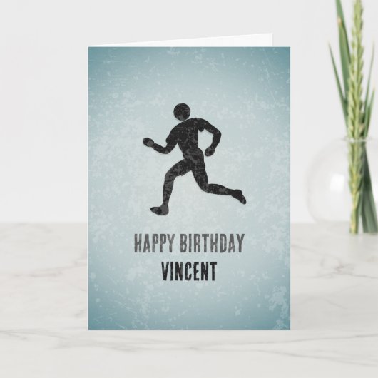 Jongens en atletische mannen - verjaardag van Runn Kaart (Voorkant)