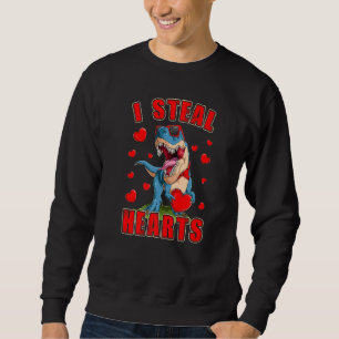 Jongens en Mannen Funny I Steal Hearts Dinosaur T- Trui