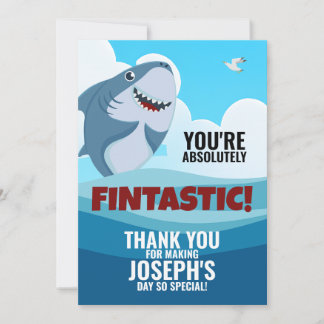 Jongen's Fintastic Dank je Flat Kaart
