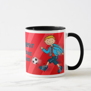 Jongens football voetbalkampioen mok rood