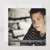 Jongens Foto Afstuderen aankondiging (Voorkant)